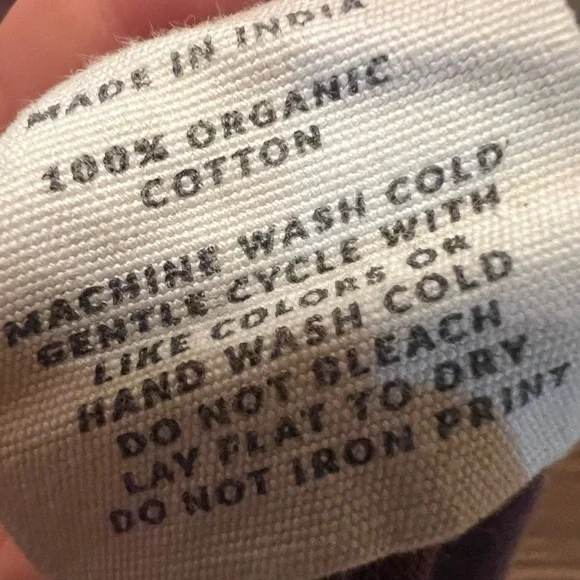 100% Organic Cotton Brown Long Sleeve Shirt with Leaf Design - Picture 5 of 5